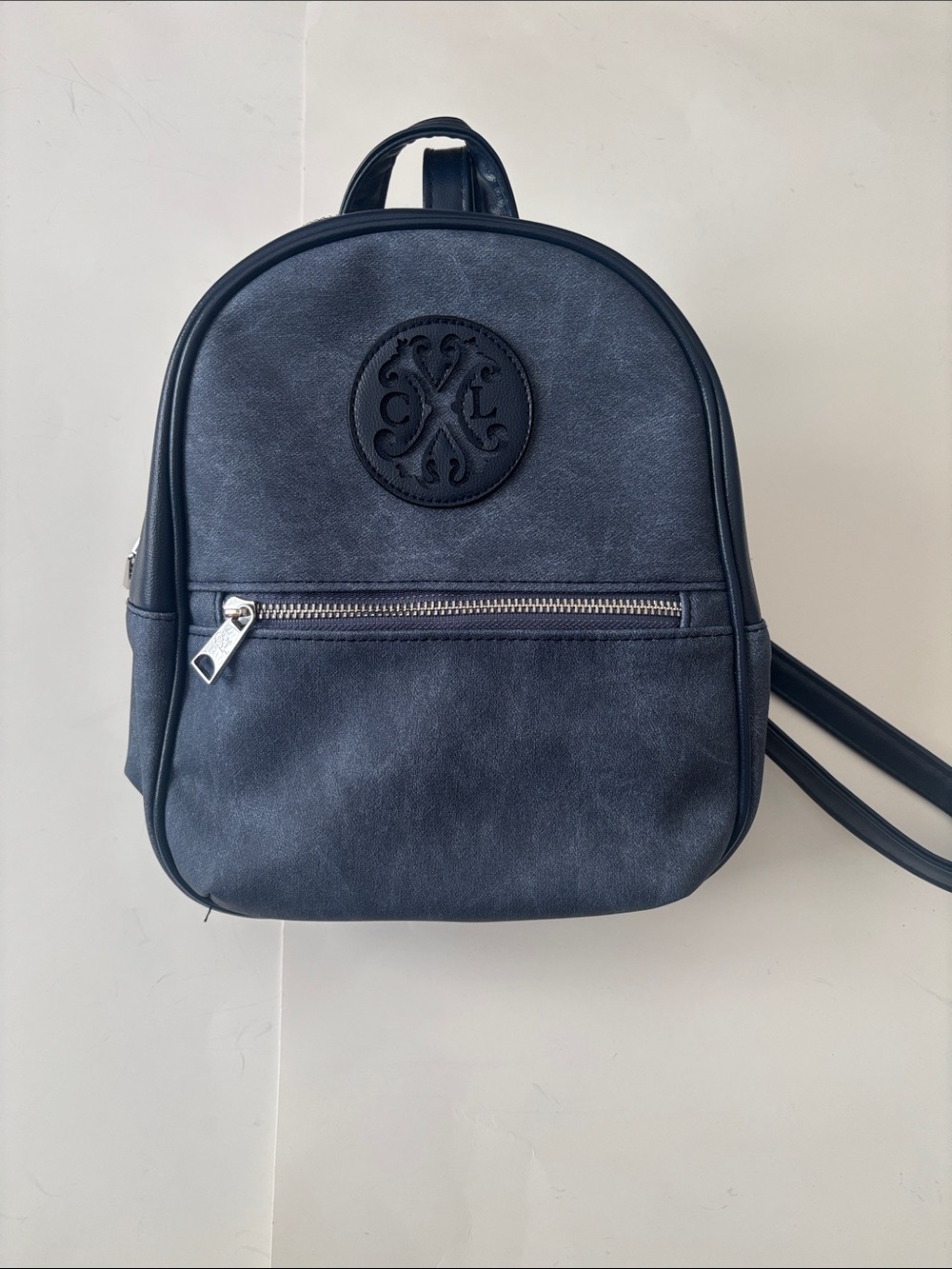 CXL by Christian Lacroix Compact Navy Faux Leather Mini Backpack